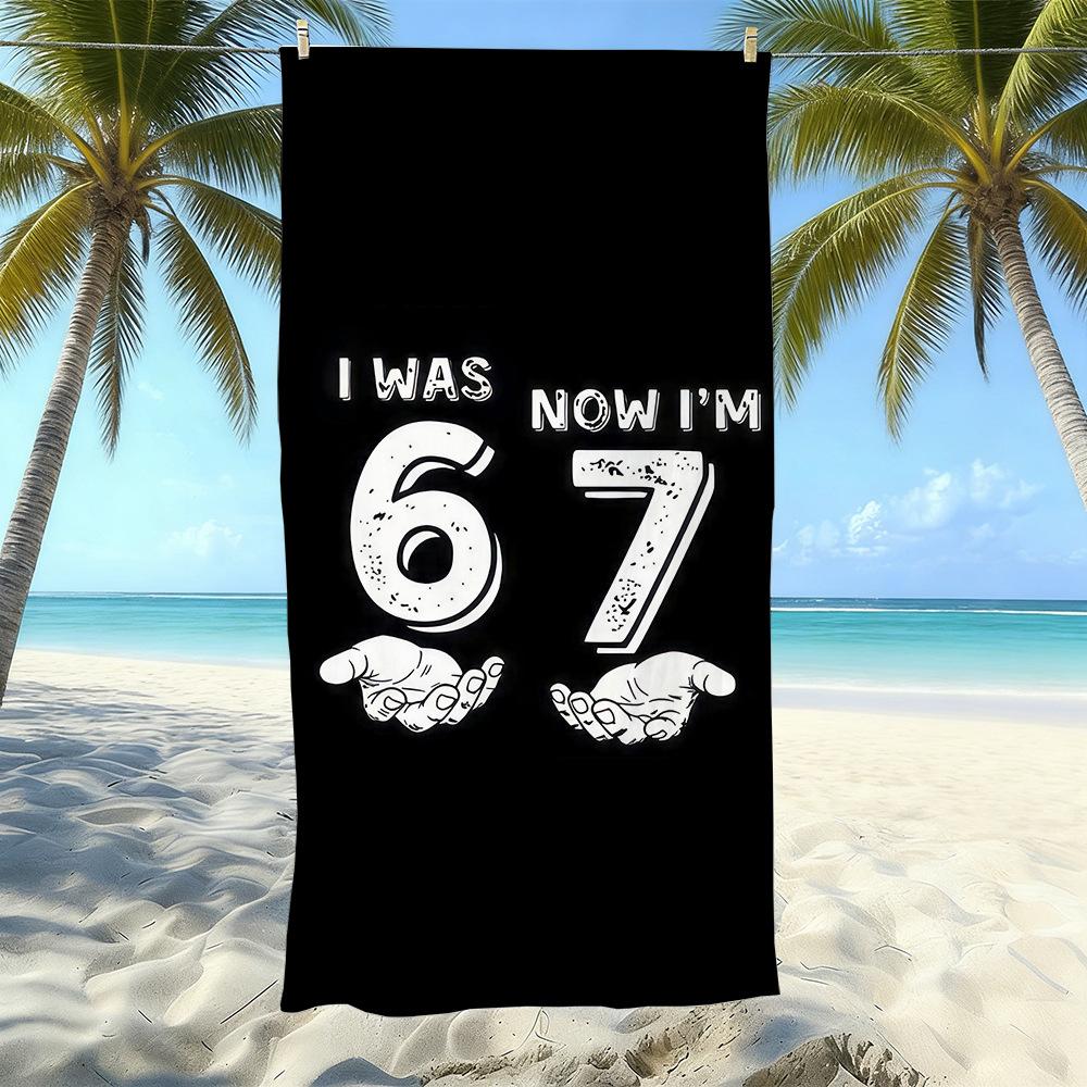 Explosives 67 Digital Bedrucktes Strandtuch Sandfest Absorbierendes Badetuch Meeresurlaub Schnelltrocknendes Handtuch