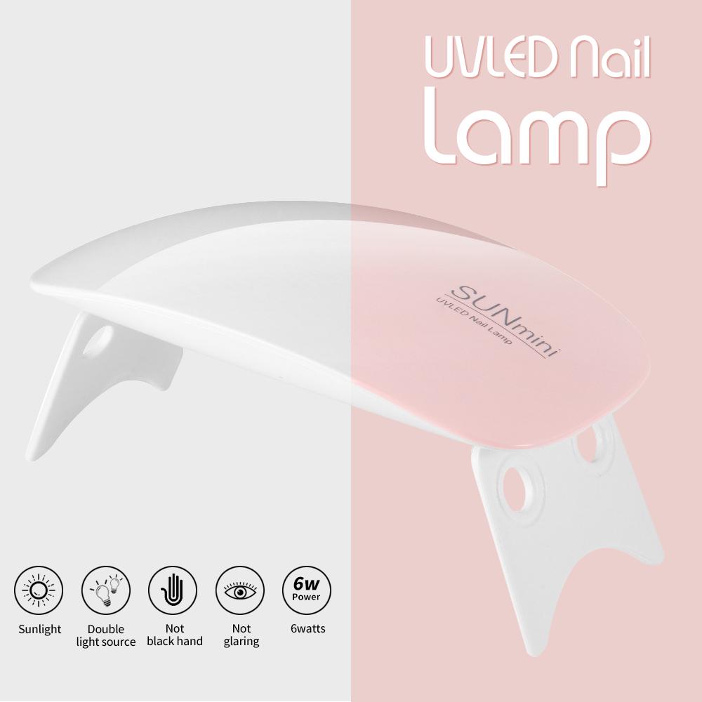 6W Mini Nail Lamp Nail Dryer Machine UV LED Lamp Portable USB Cable Drying Lamp For Gel Varnish