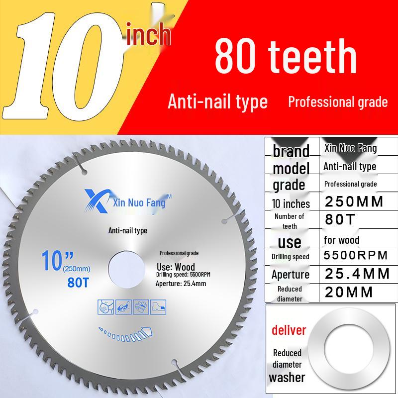 High-Speed Steel & Tungsten Circular Saw Blade for Wood & Aluminum, 4-10 Inch, Fits Hand Angle Grinders