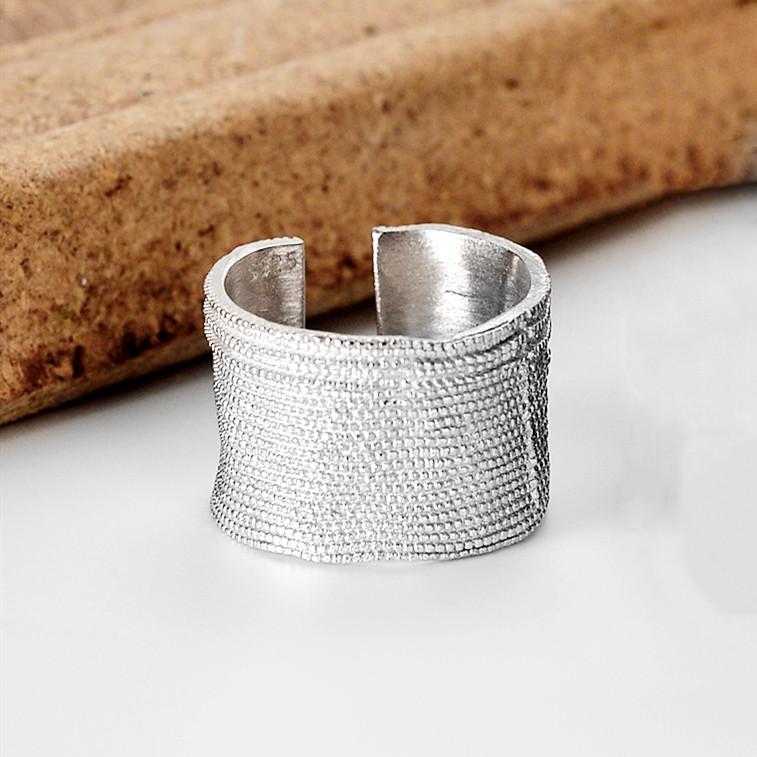925 Silber Liebesherz Ring für Damen Mädchen Geschenk Linie Perle Koreanischer Süßer Schmuck Geburtstagsgeschenk
