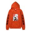 Jujutsu Kaisen Satoru Gojo Hoodie Unisex Fleece Sweatshirt Red Background Manga Portrait Kanji Sleeve Autumn Winter Pullover