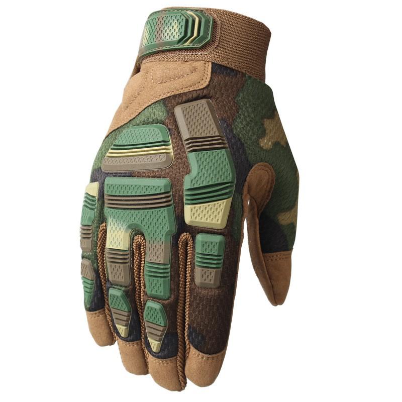 Tactical Cycling Gloves With Touchscreen Fingers Anti-Slip Grip Breathable Knit Fabric Mountain Biking Hiking Outdoor Sports