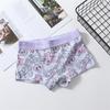 Plus Size Women's Pure Cotton Cartoon Briefs - Antibacterial, Breathable, Unisex, Four-Corner Design