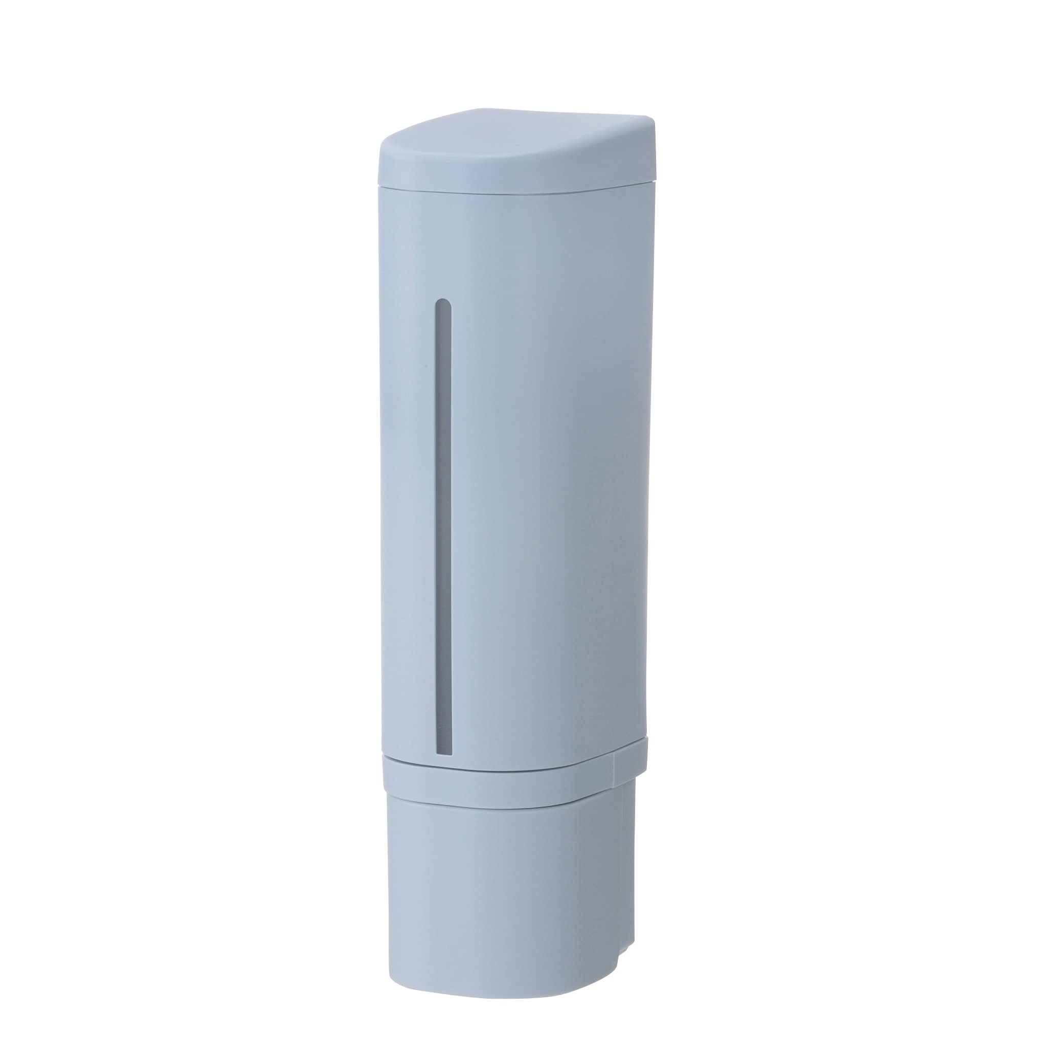 Richell Shampoo Bottle Dispenser, Soap Dispenser, Refillable Bottle, Shampoo Holder, Blue, 500ml, Bottom-Up Magnetic Dispenser, Shampoo, Hand Soap, Bo