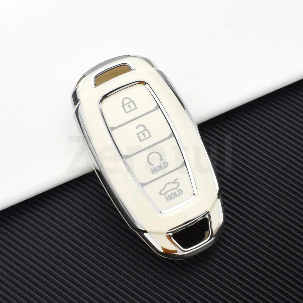 3/4/5 Buttons Car Key Case Cover Fob For Hyundai Kona Creta I20 I30 Ix35 Ix25 Elantra Grandeur Accent Solaris Sonata Palisade