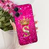 Dla Tecno Spark Go 3 2026 Modne Etui na Telefon z Koroną i Literami Dla Tecno Spark Go3 KN3 Czarne Silikonowe Miękkie Etui