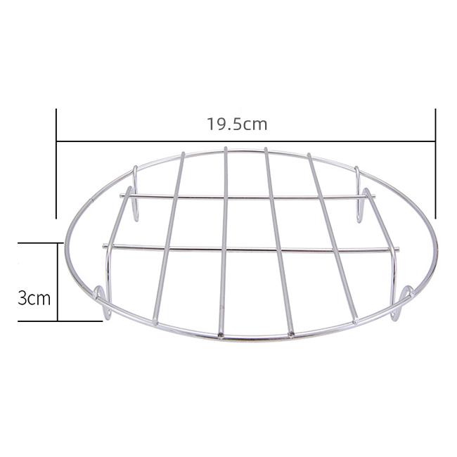 304 Rustfritt Stål Dampskinnstativ Dumplings Egg Mat Dampingbrett Rundt Kokekar Riskokere Airfryer Stativ Kjøkkenutstyr