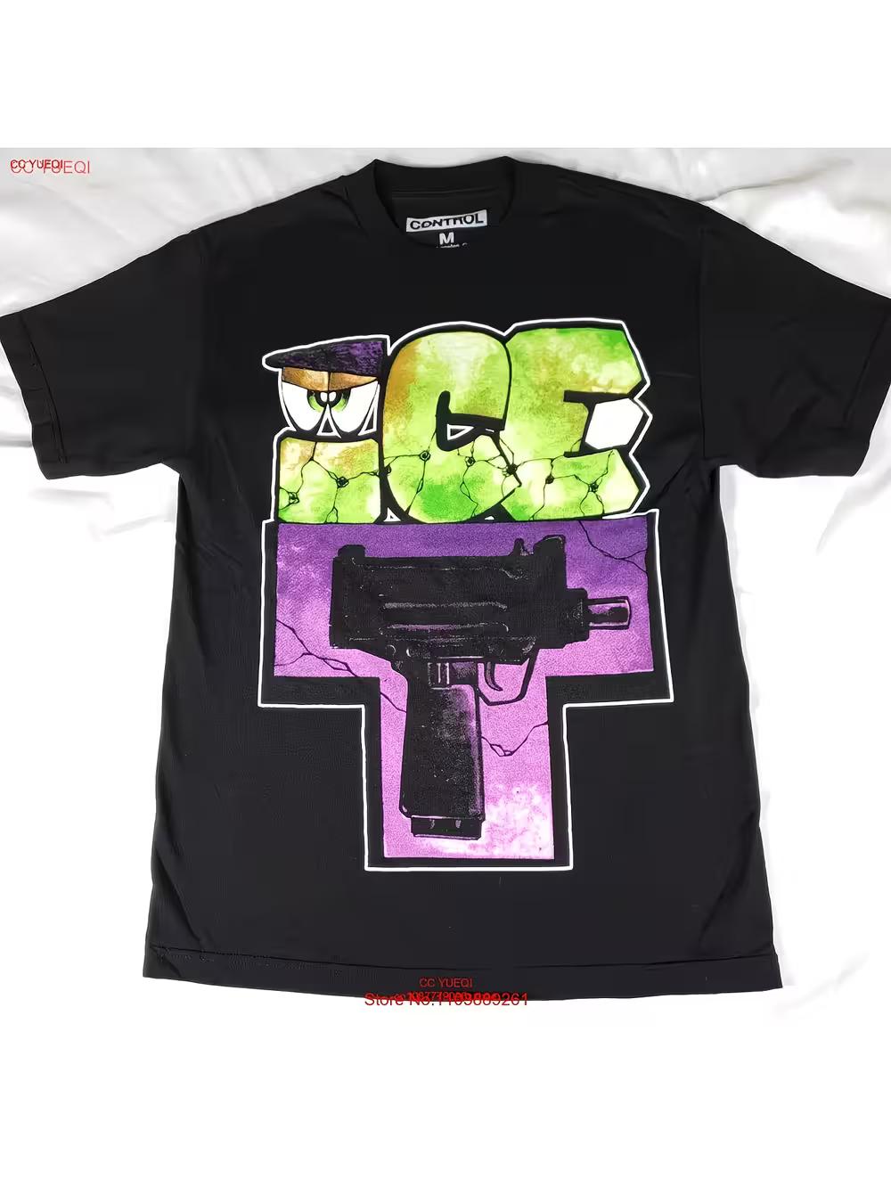 Ice-T Rhyme Syndicate Productions Men s Control Los Angeles Graphic T-Shirt - Iconic Logo & Ice-T Signature Graffiti Street Art S