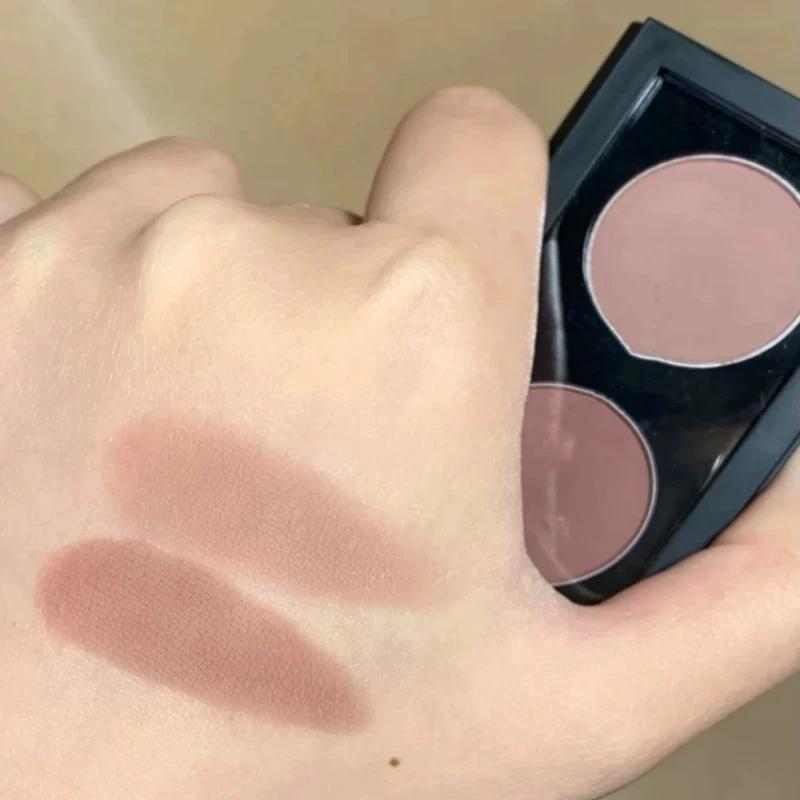 Xiaohongshu's Trending Two-Tone Eyeshadow~ Gray-Pink Lotus Color, Affordable Alternative Eyeshadow Palette, Pearlescent Matte Daily De-Puffing Palette