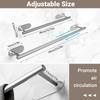 Drillless Bathroom Towel Rack Stainless Bathroom Towel Hanger Retractable 40cm To 59cm Adhesive Towel Holder Rail for Bathroom