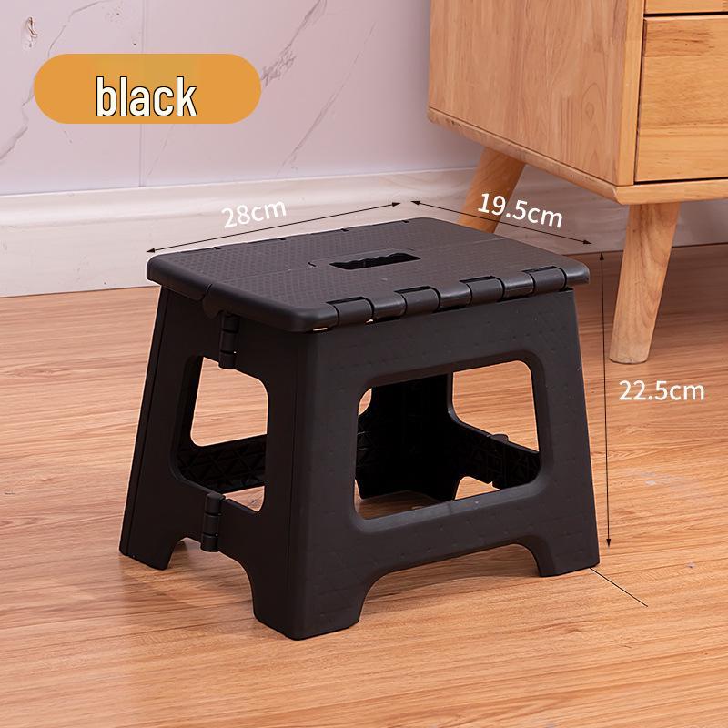 Portable Low-Style Folding Stool: Sturdy Plastic Bench for Outdoors & Small Spaces