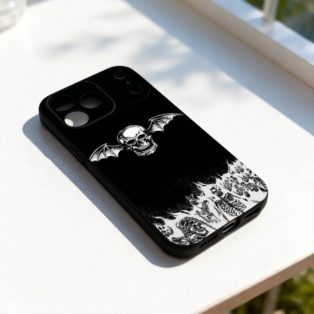 A-Avenged S-SevenfoldS A7X For iPhone 17,16,15,14,13,12,11,Pro,Max,Plus,E,SE4,Air,Mini Black Soft Cover Phone Case