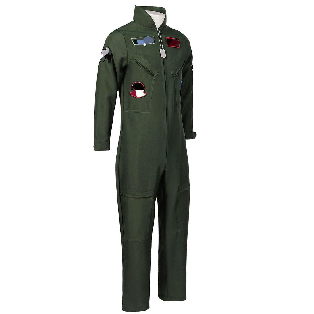 2025 Children's Military Green Pilot Cosplay Uniform for Stage Performance and Role-Playing