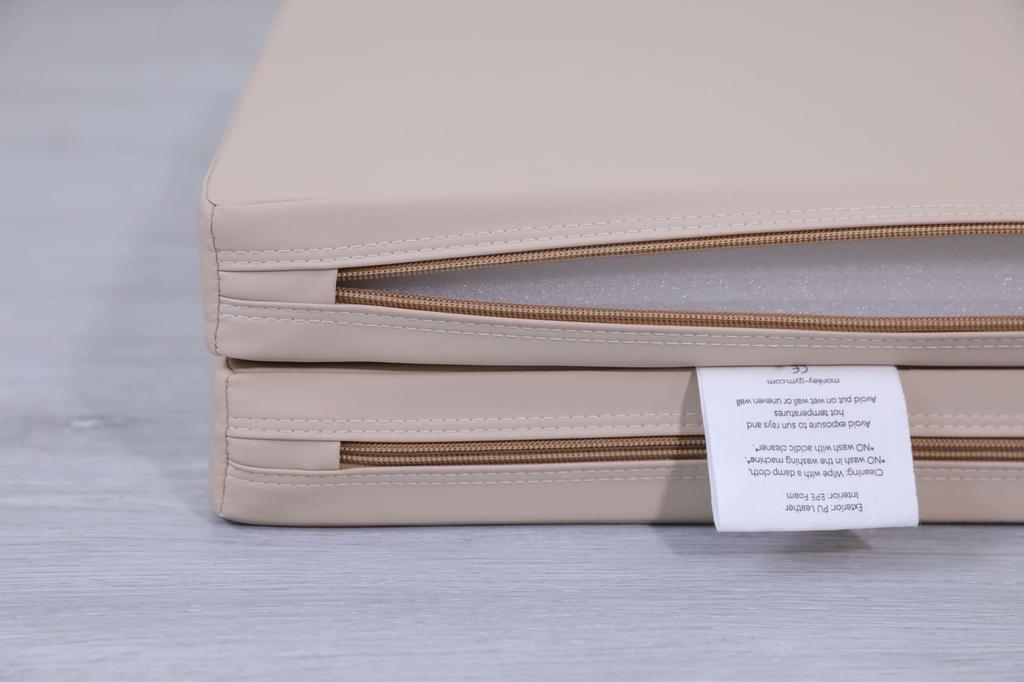 Gymnastic Mattress Satellite 120X120X5 Cm Two-Part - Beige