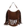 2025 New Fashion High Quality Women Faux Suede Tassel Shoulder Bags Bohemian Style Large Capacity Handbags Versatile Tote Bags
