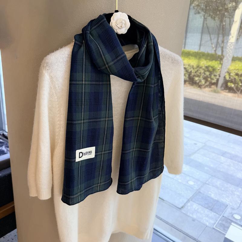 Cotton and Linen Scarf Autumn and Winter New Fashion Headscarf Silk Scarf Long Scarf Thin Neck Protection Decorative Scarf Versatile Scarf Shawl