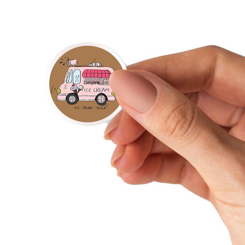 Children's Cartoon Ambulance Car Stickers: Educational Vehicle Labels for Kids