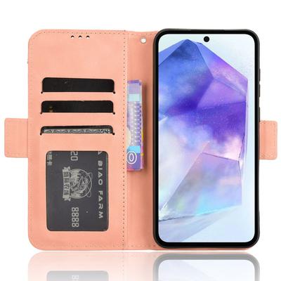 For Samsung Galaxy A55 5G Leather Phone Case Multiple Card Slots Stand Cover