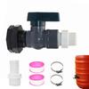 Outdoor Water Spigot Rain Barrel Kit PVC Rainwater Accessories Connector For Outdoor Standard 3/4-Inch Diameter Faucets