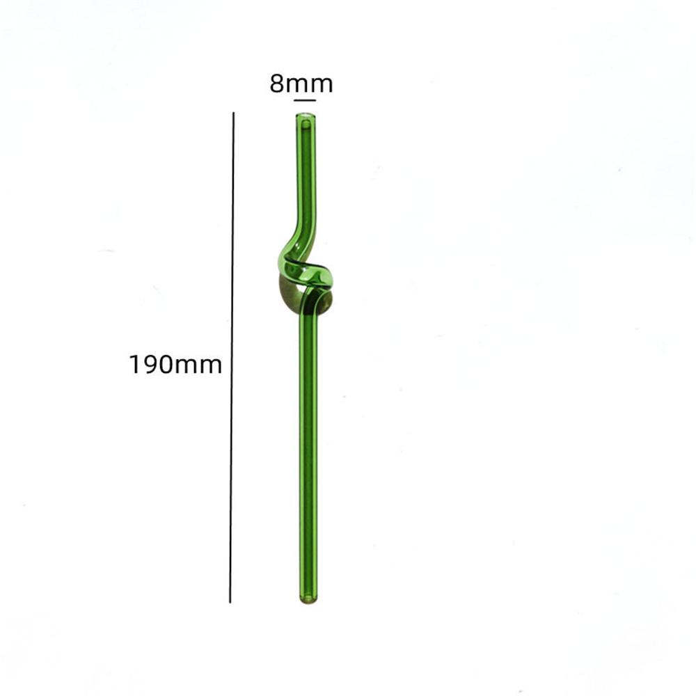 Glass Pipette Decorative Environmental Protection Reusable Non-toxic Durable Heat Resistance Colorful Straw Functional Security