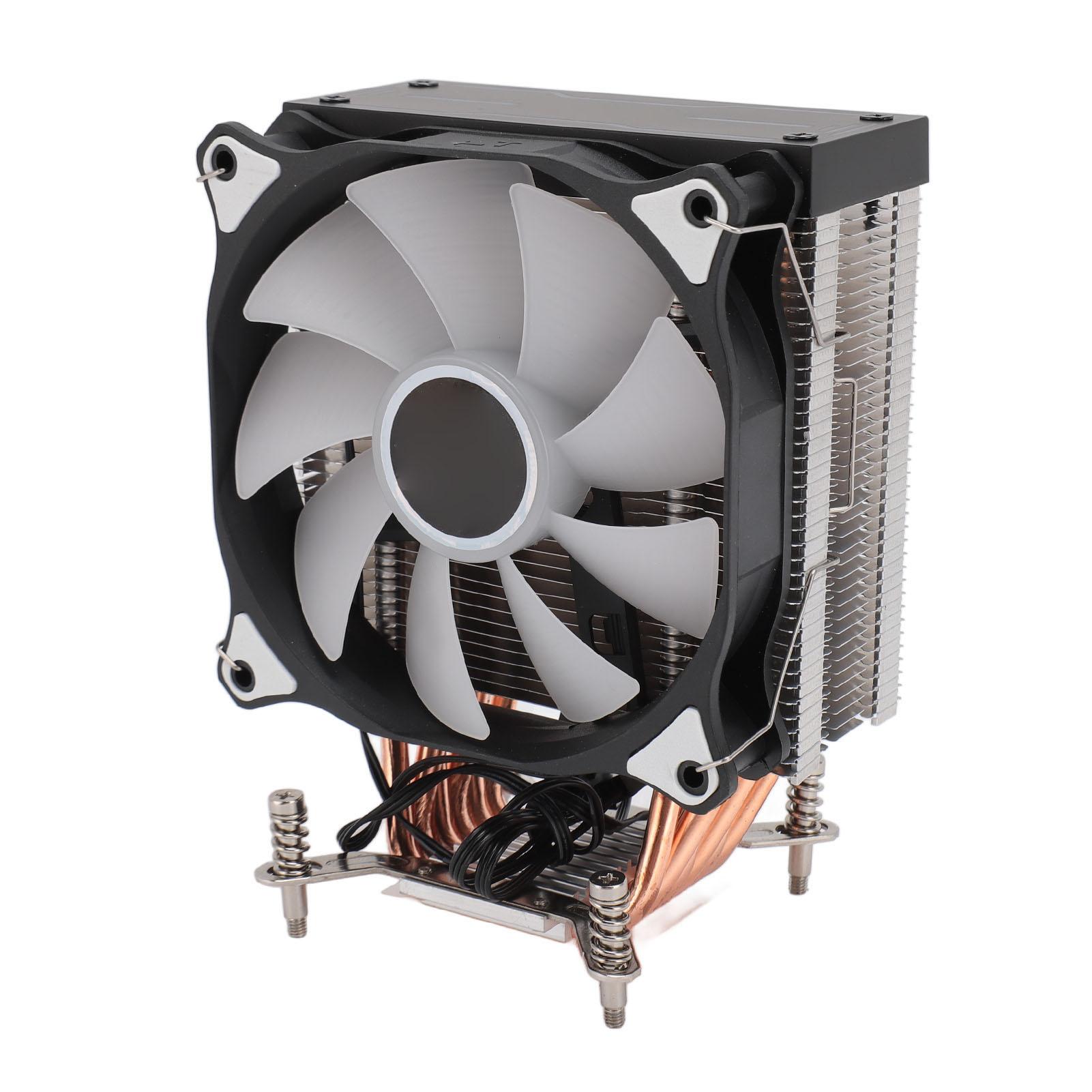 

Вентилятор охлаждения процессора 4,72 дюйма 6 тепловых трубок 3 контакта 12 В постоянного тока 1500 об/мин гидравлический подшипник цветной свет процессор воздух