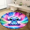 1pc Cute Stitch Printed Round Area Rug, Non-Slip Floor Mat, Machine Washable, Laundry Room, Bedroom, Living Room, Home DecorRD05179