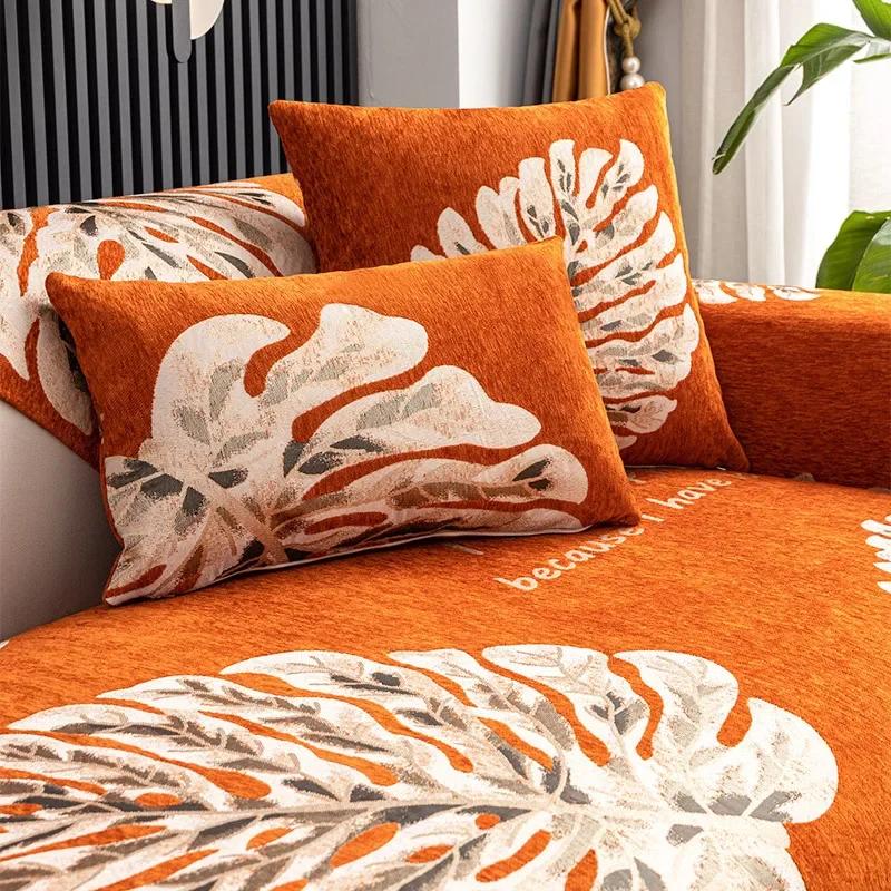 Nový Černý Polštář na Pohovku Potah na Gauč Pastorační Styl Univerzální pro Čtyři Roční Období Protiskluzová Látka Potah Ručník na Pohovku