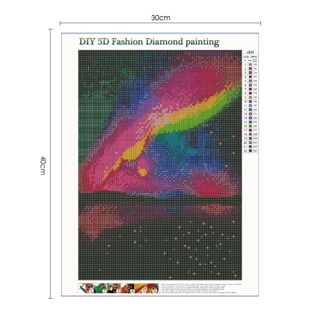Buy 5D DIY Full Drill Diamond Painting Aurora Cross Stitch Embroidery ...