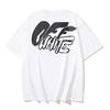 1179 Off-White 2026 Summer New Curved Letter Pattern Round Neck Pullover Short Sleeved Men's and Women's T-shirt
