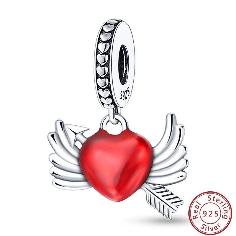 Copper Sincere Emotions Multiple Styles Heart-Shaped Romantic Charms Beads 3Mm Diy Fine Jewelry Making