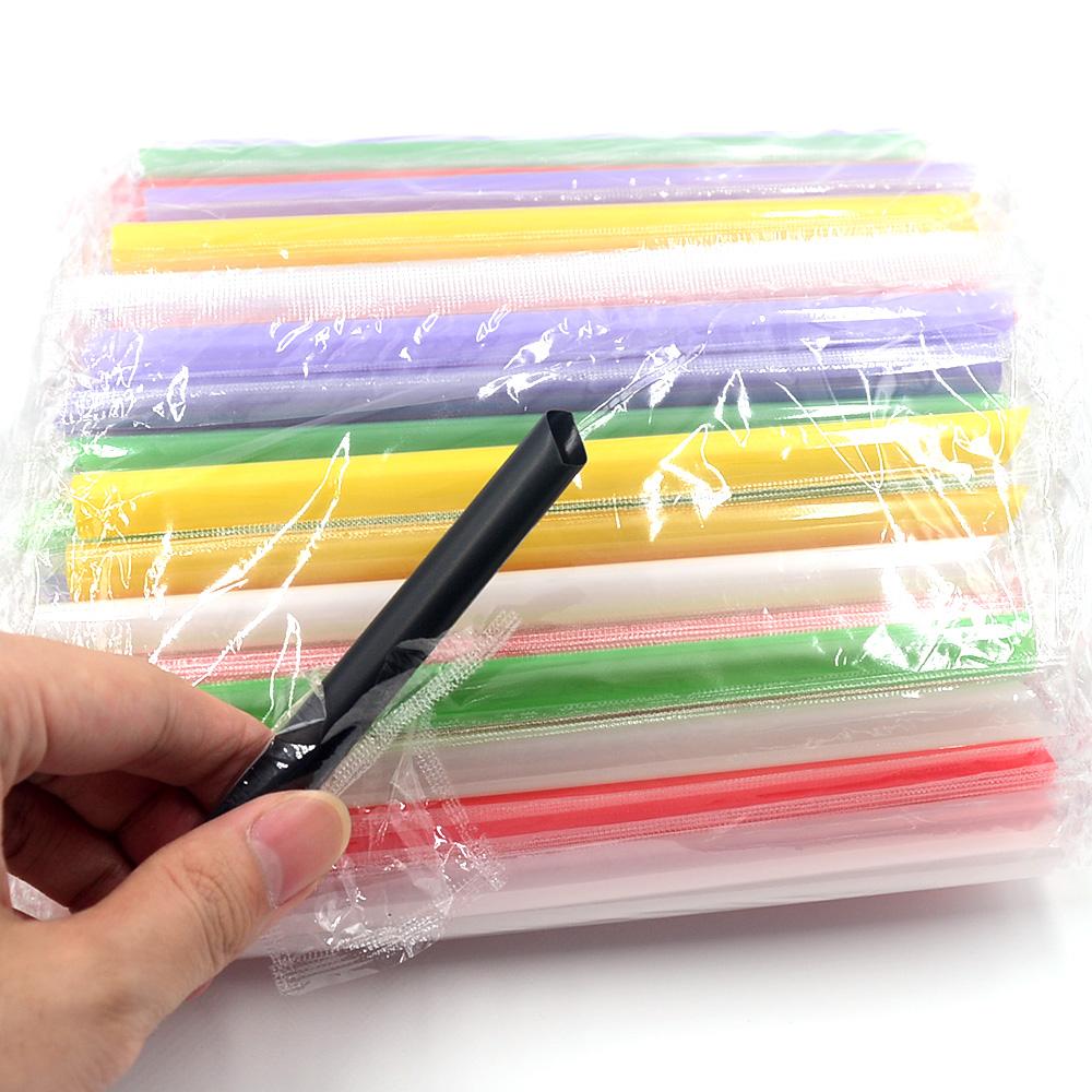 100pcs 190x11mm Big Milkshake Straws Bubble Boba Milk Tea Plastic Thick Straws Smoothie Cold Drinking Drinkware Bar Accessories