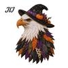 Eagle Themed Home Ornament Patchwork DIY Kit, Christmas Fabric Art Halloween Sewing Kit Patriotic Craft for Handmade Wall Decor Relaxing Crafting