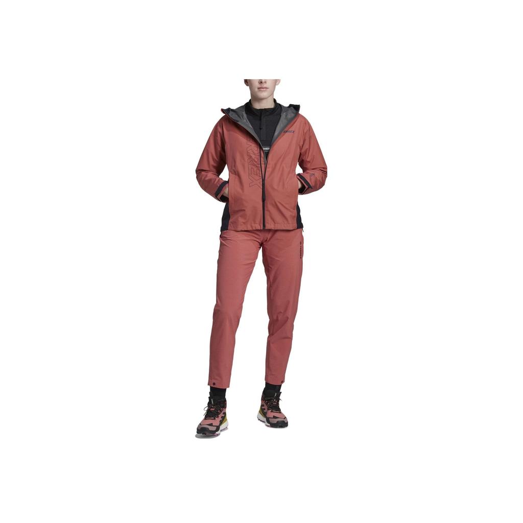 Adidas Letter Logo Print Outdoor Hiking Jacket Women Jacket Red HH9174