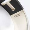 Great TIFFANY&Co. Bangle T cut out Silver black AG925 Women Used