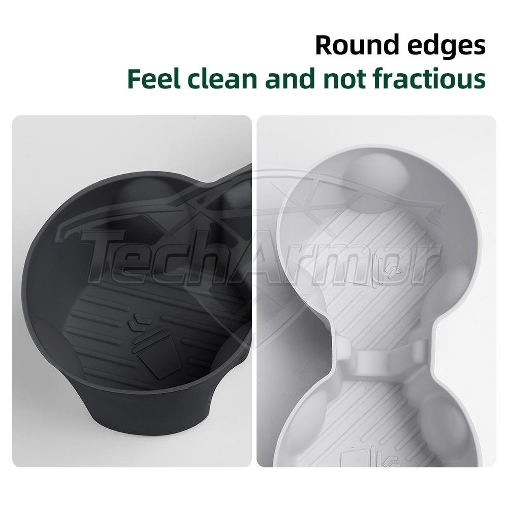 Silicone Car Cup Holder Mat Center Console Storage Organizer for Tesla Model 3 Y 2025