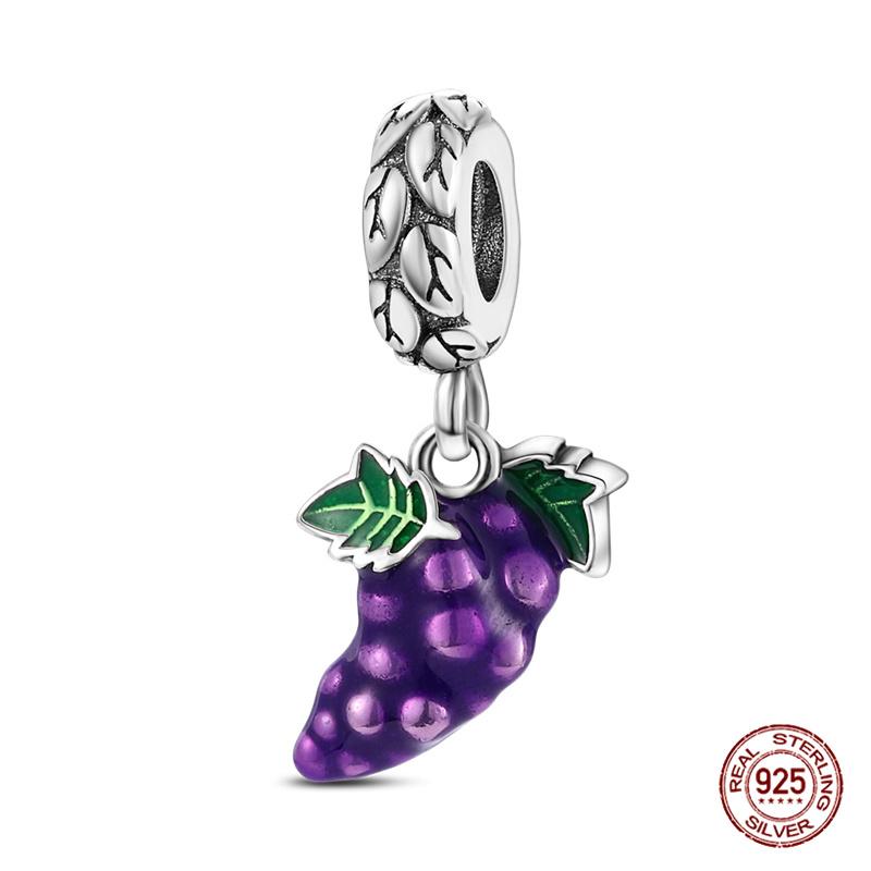 Copper Purple Series Pony Bear Butterfly Shape Charm Beads For 3Mm Original Bracelet Diy Women Jewelry Gift