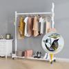 Clothes Rack with Pole Large with Easy 120cm Stylish "Regibelie" Casters, Hanger, Capacity, Space-Saving, Shelf, Assembly, Wide,
