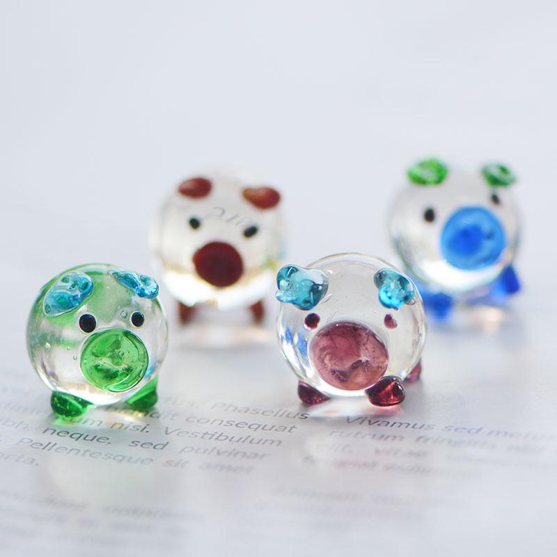 Handcrafted Glass Cartoon Animal Ornaments - Crab & Turtle Decor