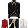 Nádherný pánský palácový princ blazer se zlatou výšivkou, perfektní pro halloweenský kostým