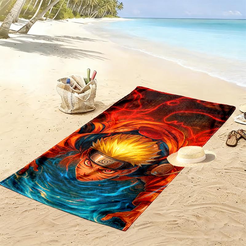1pc naruto Beach Towel Ideal Birthday Gift For Family, A Vibrant Beach Towel Suitable for Outdoor Activities