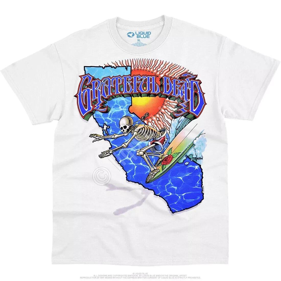 New GRATEFUL DEAD SURFER SKELETON LICENSED ROCK Shirt 3XL