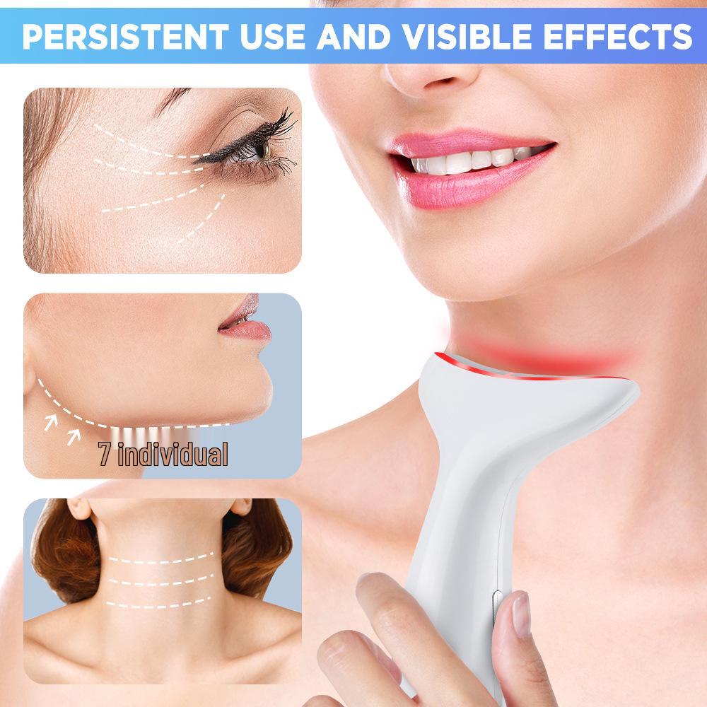 EMS Microcurrent Color Light Neck Beauty Massager Tool