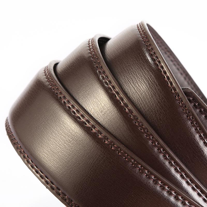 Men's Business Cowhide Belt, Men's Belt Strip, Automatic Buckle Head, Body, Genuine Leather Belt, Men's Belt
