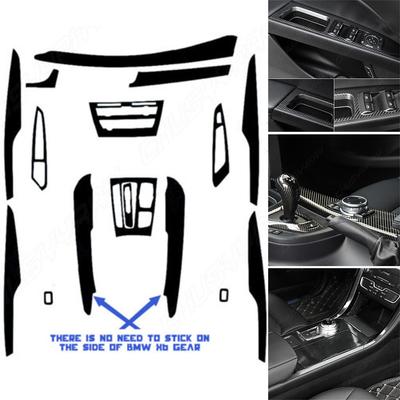 Dla BMW F15 2014-2018 Naklejki Wewnętrzne Włókno Węglowe Błyszczące Styl Nowoczesny Do Samochodu z Kierownicą po Prawej Stronie Wykończenie Wnętrza
