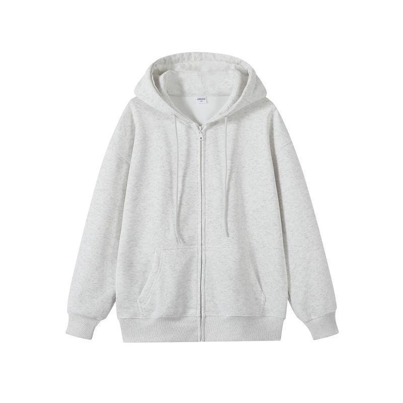 Mens Oversized Heavyweight 450g Fleece-Lined Crewneck Sweatshirt Loose Fit Drop Shoulder Solid Color American Style
