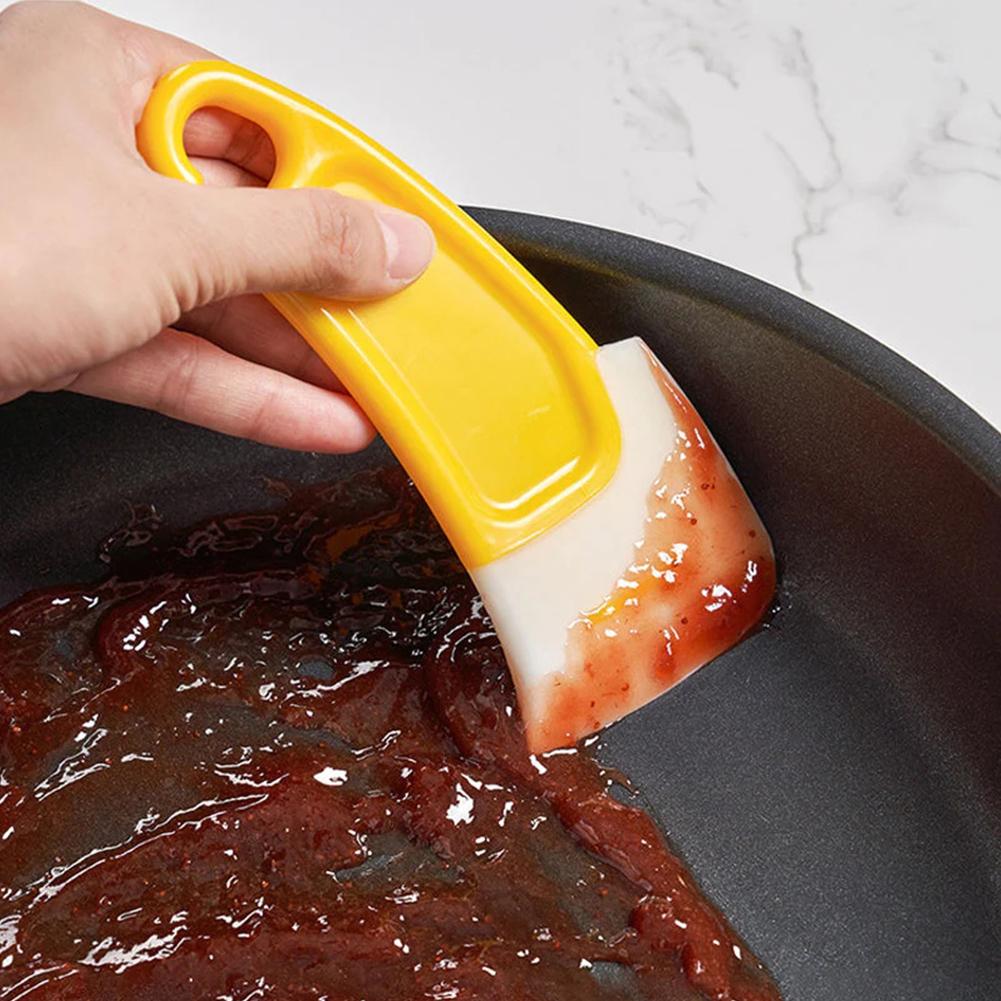 Silicone Bowl Scraper Flexible Bench Scraper Easy To Clean Dish Cleaning Scraping Spatula Kitchen Tools for Baking and Cleaning