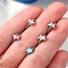 Source Factory Five-Pointed Star Colored 316 Stainless Steel Trendy Unisex Curved Rod Nose Ring Body Jewelry