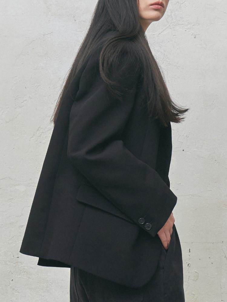 Cote28-1 Cotton One-Button Jacket