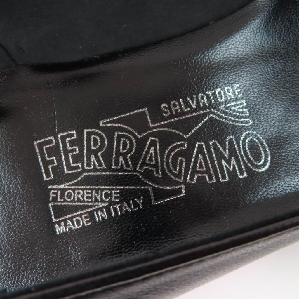 Excellent Salvatore Ferragamo pumps With Gancini Metal black leather Women 8 Used
