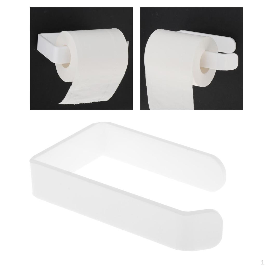 White Holder, for Bathroom Modern Toilet, Wall Mounted, Paper Dispenser and Hangers,Modern Square